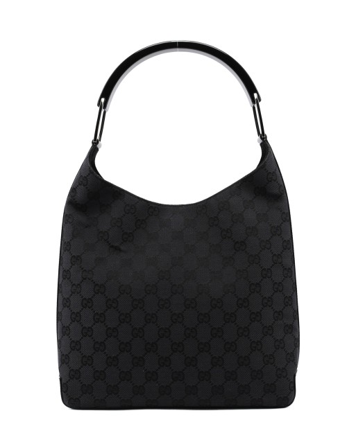 Black GG Plastic Top Handle Bag store