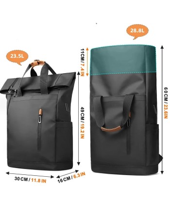 Sac à Dos Roll Top Imperméable USB basket pas cher