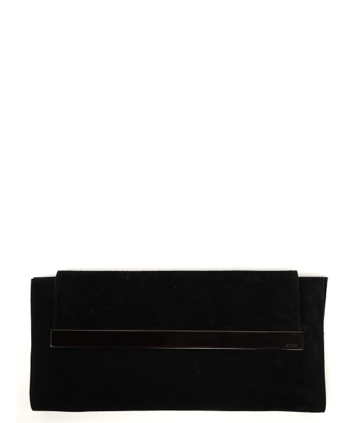 Black Suede Foldable Clutch les muscles