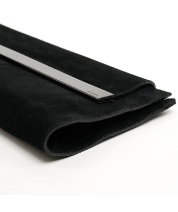 Black Suede Foldable Clutch les muscles