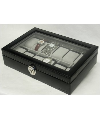 Coffret montres Davidt's cuir noir Venez acheter