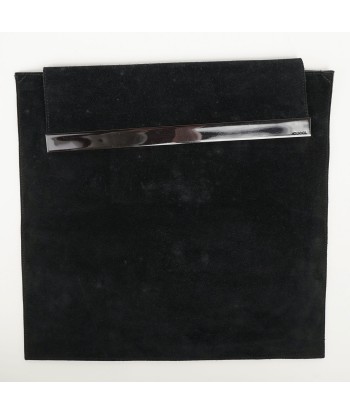 Black Suede Foldable Clutch les muscles