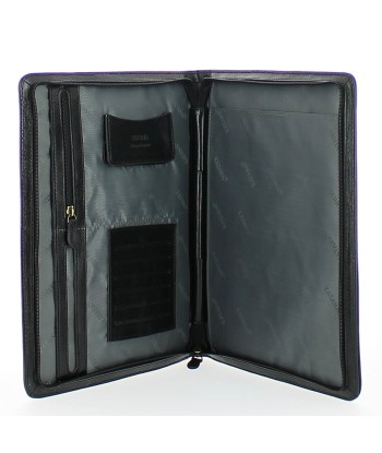 Porte-document plat KATANA A4 en cuir-Noir destockage