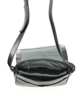 Sac bandoulière femme cuir KATANA Noir pas cher 