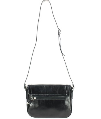 Sac bandoulière femme cuir KATANA Noir pas cher 