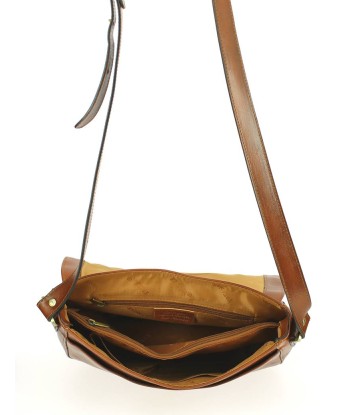 Sac bandoulière femme cuir KATANA Marron Véritable concentré