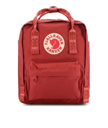 Sac à dos FJALLRAVEN Kanken Mini Deep Red Folk Pattern pas chere