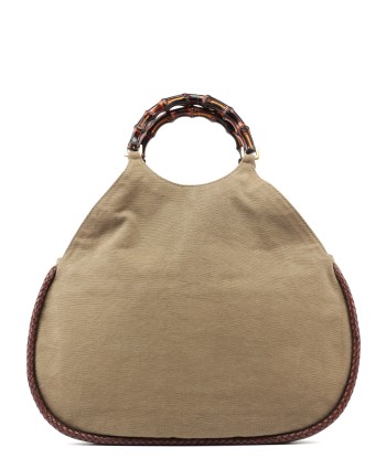 2003 Beige Canvas Bamboo Bag à prix réduit toute l'année