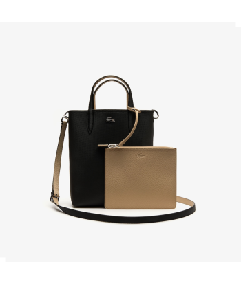 Sac Cabas Lacoste VERTICAL Réversible Noir/Sable s'inspire de l'anatomie humaine