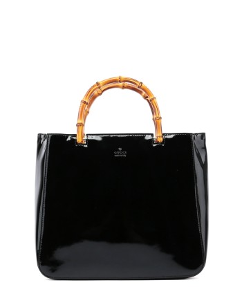 Black Patent Leather Bamboo Tote ou a consommer sur place