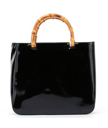 Black Patent Leather Bamboo Tote ou a consommer sur place