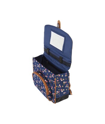 Cartable 35cm TANN’S Les fantaisies Alexa Bleu/ Rose brillant des détails fins