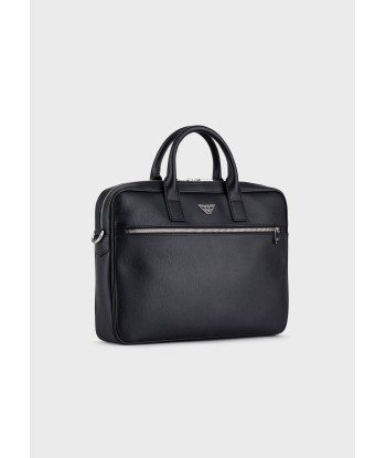 Emporio Armani Sac business en cuir régénéré avec plaquette aigle livraison et retour toujours gratuits