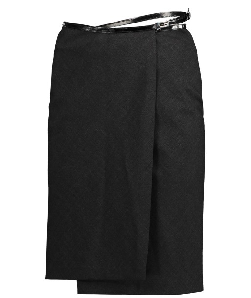 Fall 1997 Grey Wool Wrap Skirt Voir les baskets