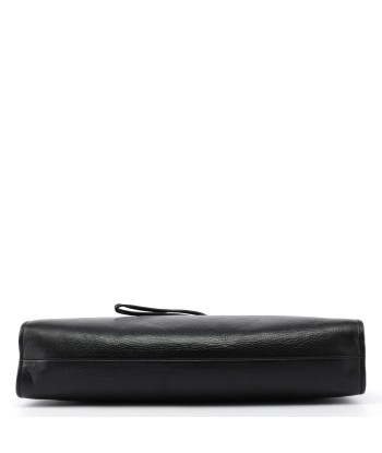 Black Leather Bamboo Top Handle Bag l'achat 