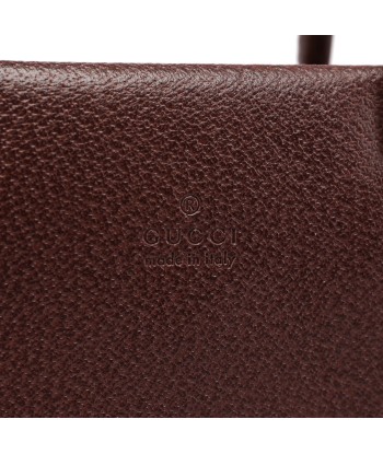 Brown Leather Bamboo Tote en ligne