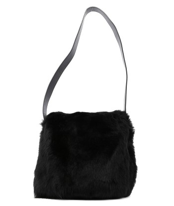 Black Fur Shoulder Bag pas cher 