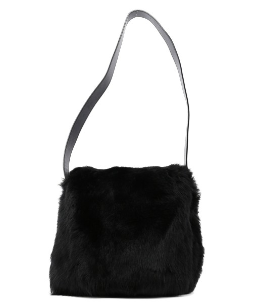 Black Fur Shoulder Bag pas cher 