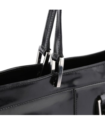 Black Patent Leather Jackie Tote pas cheres