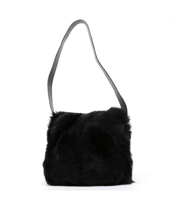 Black Fur Shoulder Bag pas cher 