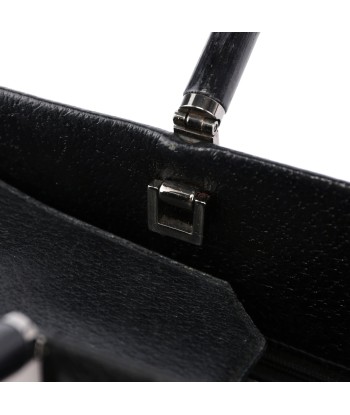 Black Leather Bamboo Tote online