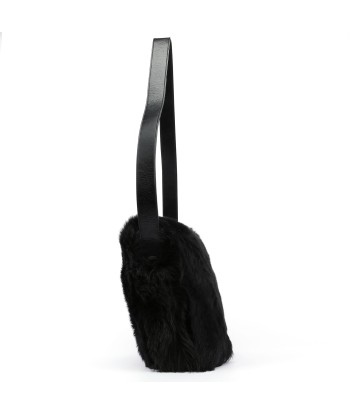 Black Fur Shoulder Bag pas cher 