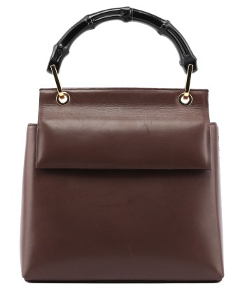 Brown Bamboo Top Handle Bag france