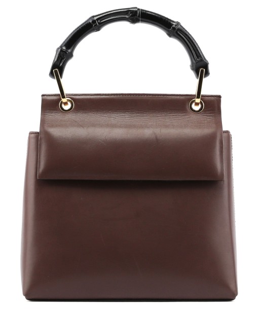 Brown Bamboo Top Handle Bag france