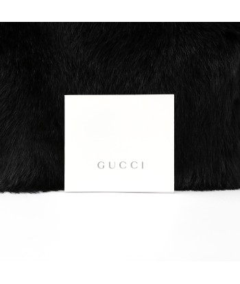 Black Fur Shoulder Bag pas cher 