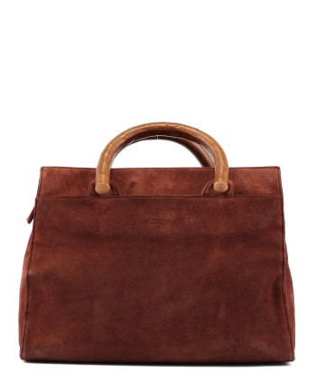 1990's Suede Wood Handle Bag En savoir plus