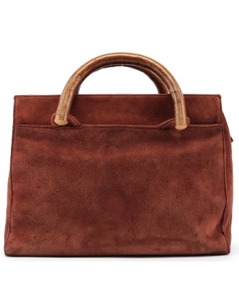 1990's Suede Wood Handle Bag En savoir plus