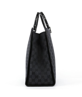 Black Canvas GG Bamboo Tote Jusqu'à 80% De Réduction