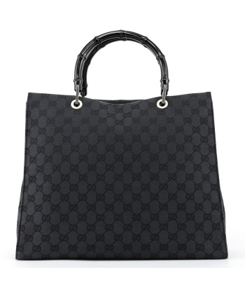 Black Canvas GG Bamboo Tote Jusqu'à 80% De Réduction