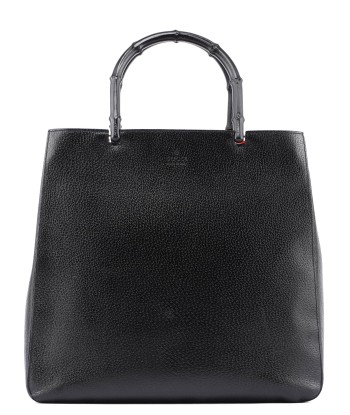 Black Leather Bamboo Tote Red Int 50-70% off 