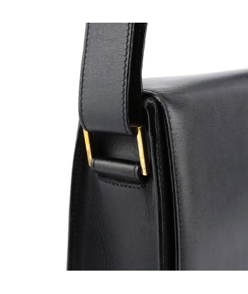 Black Leather Gold G Shoulder Bag chez Cornerstreet bien 