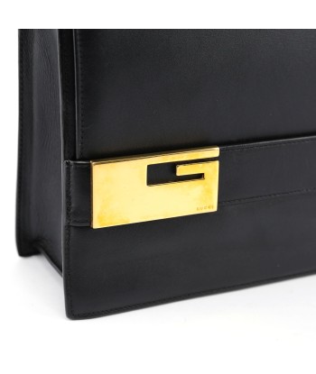 Black Leather Gold G Shoulder Bag chez Cornerstreet bien 