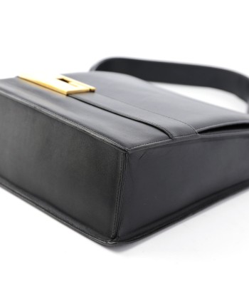 Black Leather Gold G Shoulder Bag chez Cornerstreet bien 