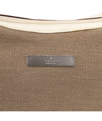 Beige Canvas Silver Chain Shoulder Bag votre