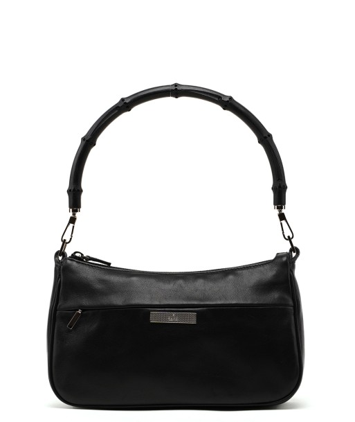 4870. Black Leather Bamboo Hobo Bag 50-70% off 