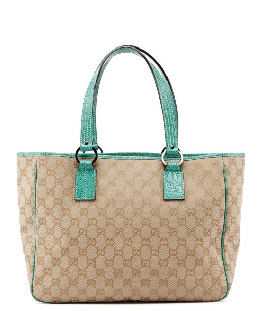 Beige Turquoise GG Tote Bag Profitez des Offres !