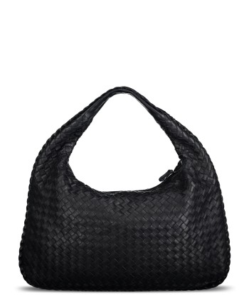 Medium Navy Intrecciato Hobo Bag le des métaux précieux