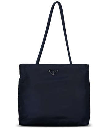 Navy Nylon Tessuto City Tote Bag À commander