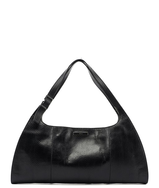 5312. Gucci Black Lizard Embossed Shoulder Bag Vous souhaitez 