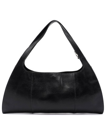 5312. Gucci Black Lizard Embossed Shoulder Bag Vous souhaitez 