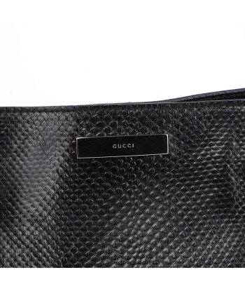 5312. Gucci Black Lizard Embossed Shoulder Bag Vous souhaitez 