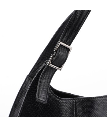 5312. Gucci Black Lizard Embossed Shoulder Bag Vous souhaitez 