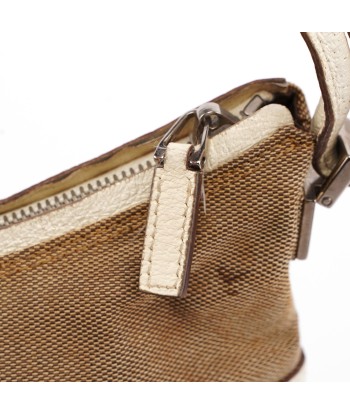 Beige White Canvas Shoulder Bag prix