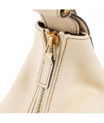 Gucci Off-White Leather Horsebit Shoulder Bag français