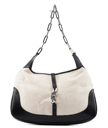 gucci Beige Canvas Chain Jackie Shoulder Bag livraison gratuite