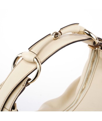 Gucci Off-White Leather Horsebit Shoulder Bag français